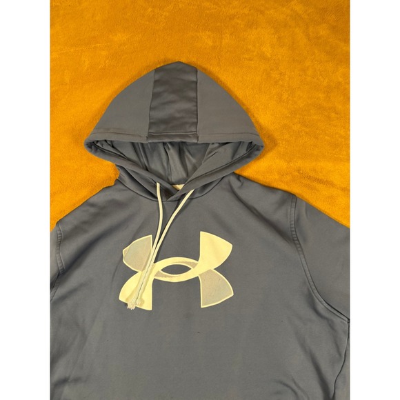 Under Armour Mens ColdGear Loose Fit Hoodie Charcoal Grey Large Pullover Fleece - Picture 5 of 10